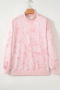 Camo Mock Neck Baggy Sweatshirt - KaleaBoutique.com