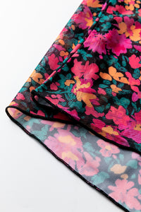 KaleaBoutique Stylish Slim Fit Floral Mesh Long Sleeve Mock Neck Top - KaleaBoutique.com