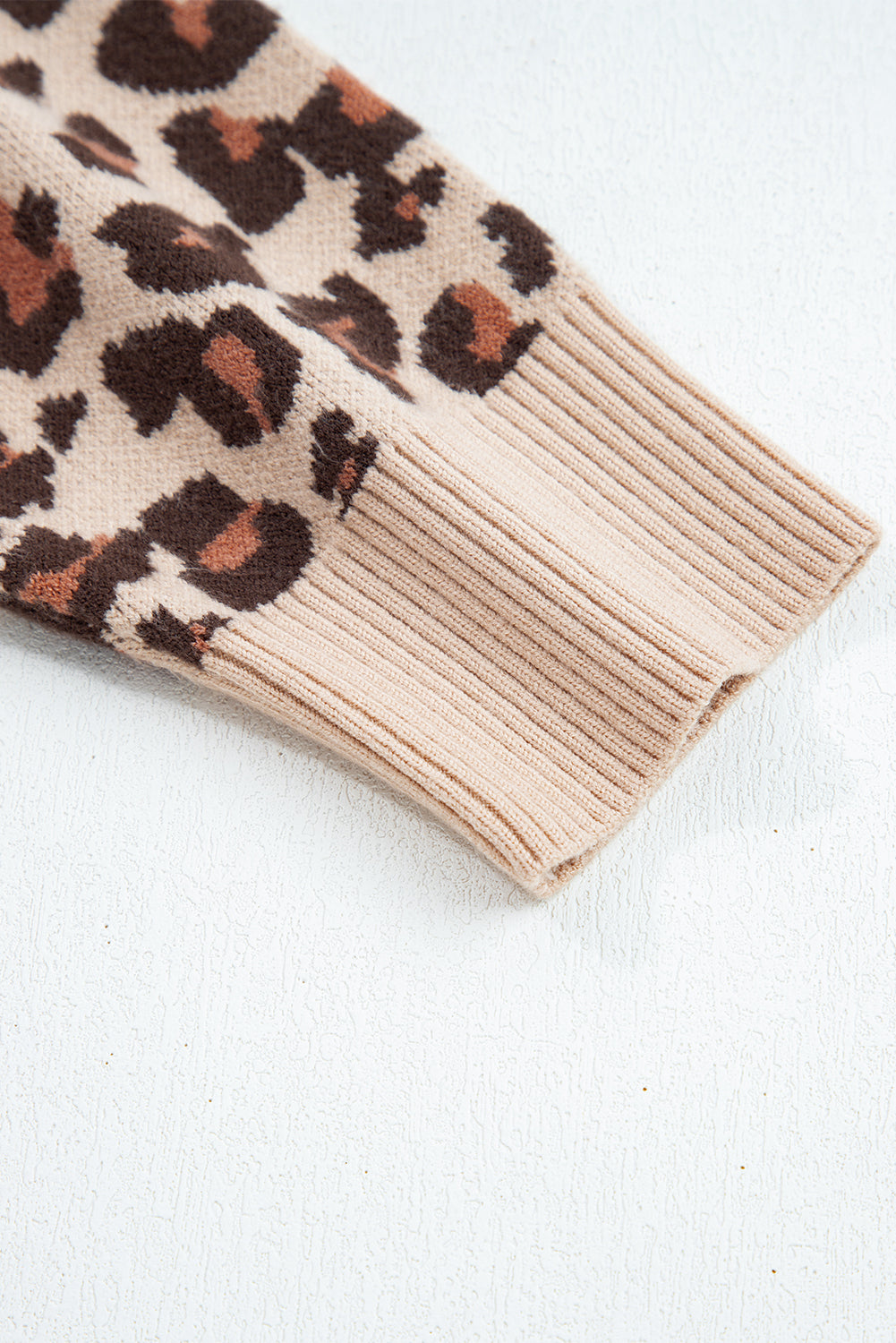 KaleaBoutique Stylish Leopard Print High Neck Shift Mini Sweater Dress - KaleaBoutique.com