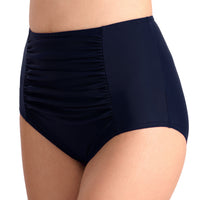 Women's High-Waist Ruched-Front Swim Briefs - KaleaBoutique.com