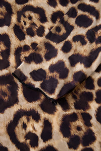 KaleaBoutique Stylish Leopard Print Slim Fit Mesh Long Sleeve Mock Neck Top - KaleaBoutique.com