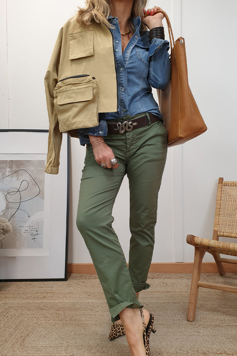 KaleaBoutique Flap Pockets Slim Buttoned Denim Shirt - KaleaBoutique.com
