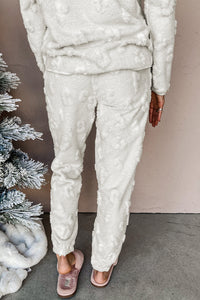 KaleaBoutique Stylish Leopard Textured Loose Fit Fleece Lounge Set - KaleaBoutique.com
