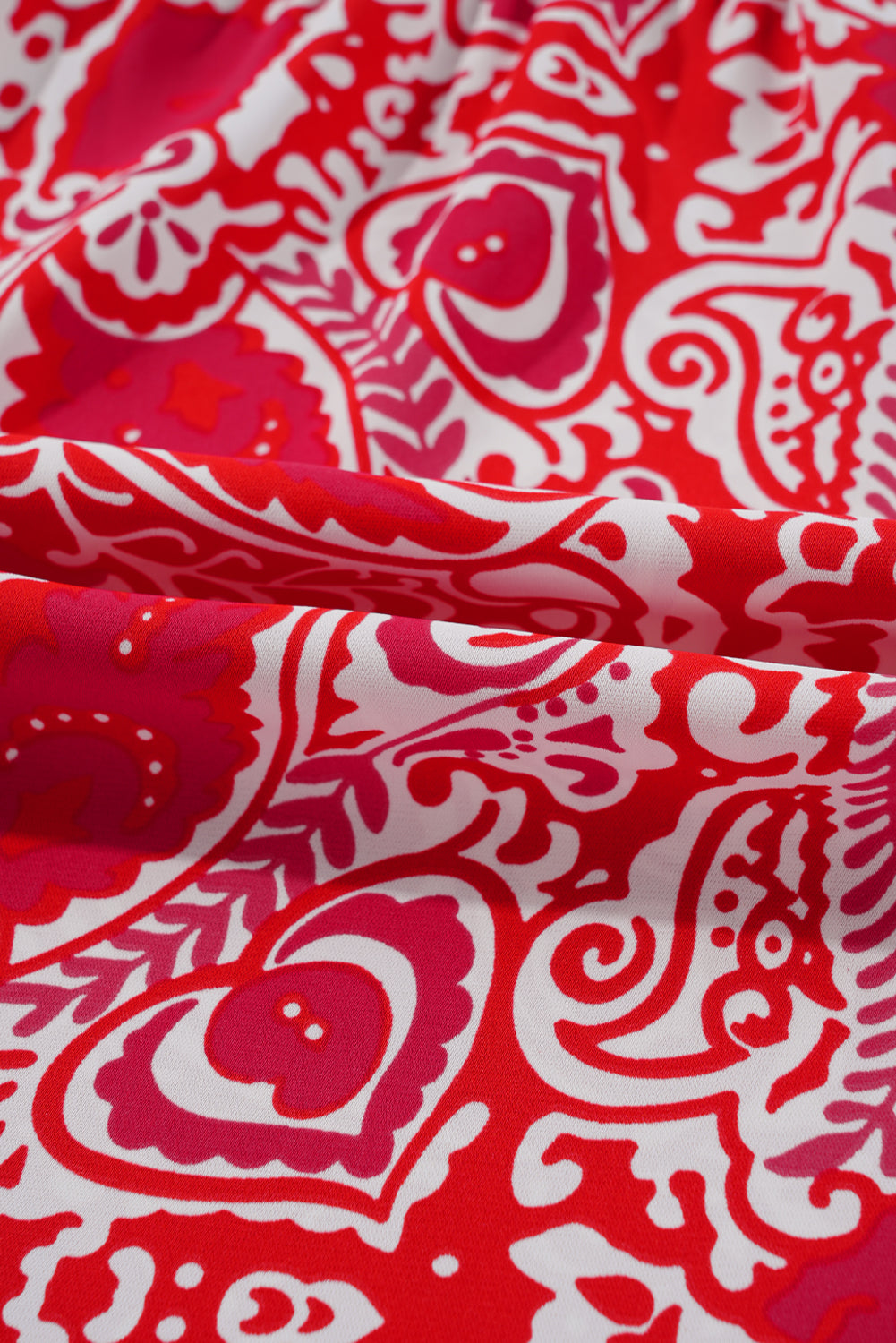 KaleaBoutique Stylish Paisley Print Side Slit Puff Sleeve High Waist Maxi Dress - KaleaBoutique.com