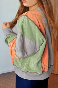 KaleaBoutique Color Block Stitching Detail Half Zipper Sweatshirt - KaleaBoutique.com