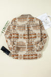 KaleaBoutique Aztec Geometric Print Pockets Plus Size Jacket - KaleaBoutique.com