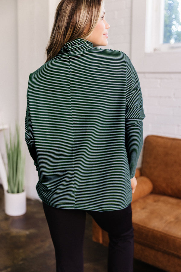 KaleaBoutique Comfortable High Neck Dropped Shoulder Long Sleeve Casual Top - KaleaBoutique.com