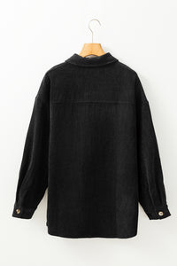 Corduroy Flap Pocket Button Up Shacket - KaleaBoutique.com