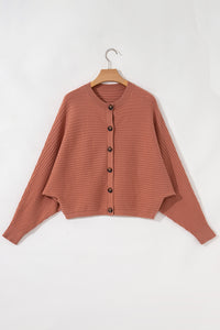 KaleaBoutique Stylish Wide Rib Knit Button Front Dolman Sleeve Sweater Cardigan - KaleaBoutique.com