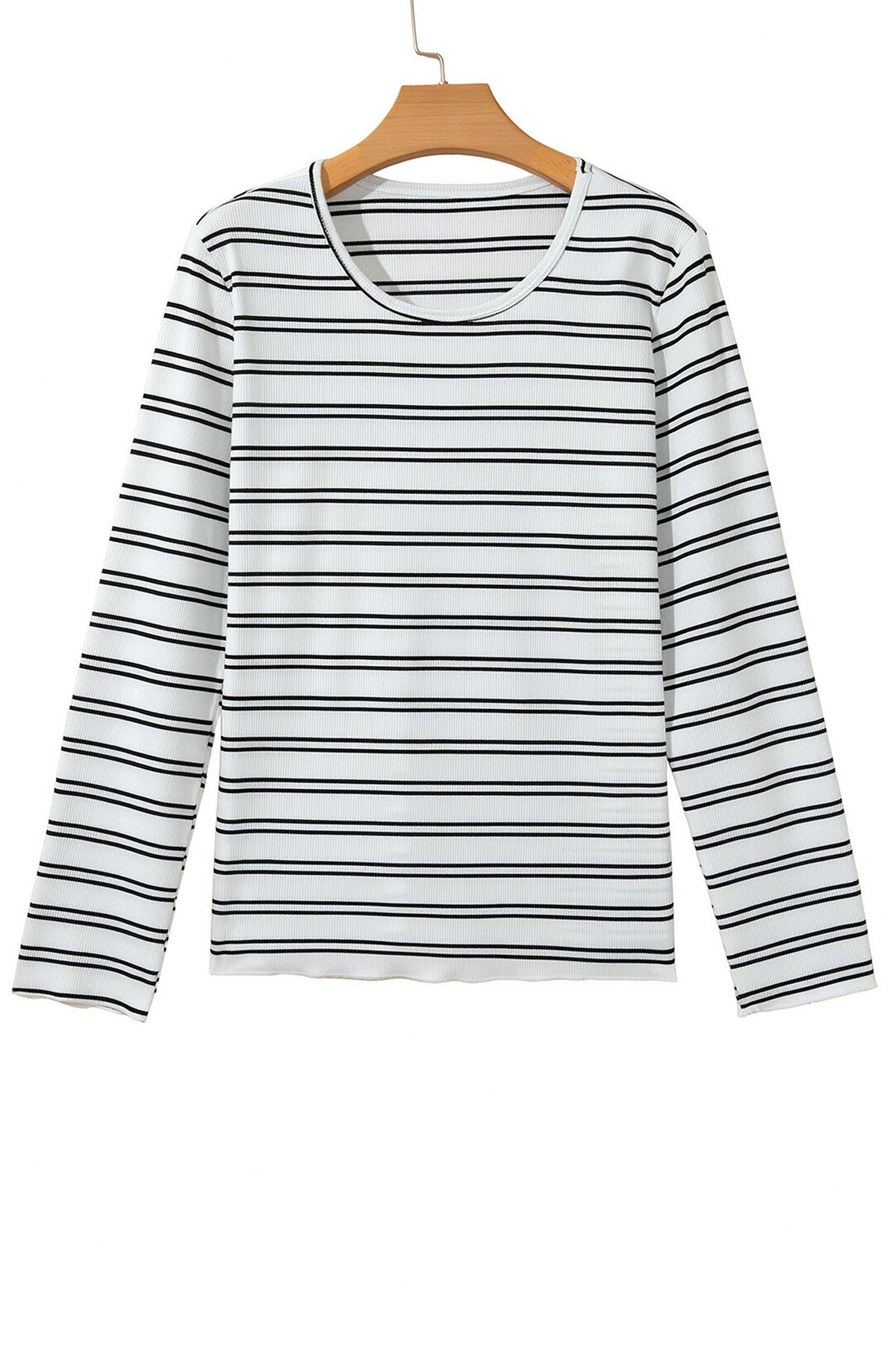 KaleaBoutique Comfortable Ribbed Knit Round Neck Long Sleeve Top - KaleaBoutique.com