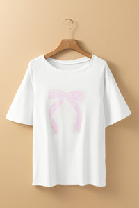 KaleaBoutique Stylish Bow Knot Print Loose Fit Two Piece Casual Lounge Set - KaleaBoutique.com