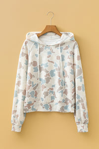 KaleaBoutique Stylish Camouflage Print Relaxed Drawstring Hoodie - KaleaBoutique.com