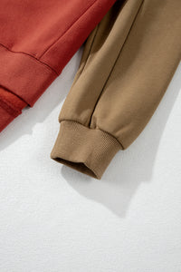 KaleaBoutique Two Tone Patchwork Drop Shoulder Pullover Sweatshirt - KaleaBoutique.com