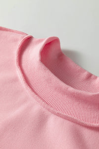 KaleaBoutique Comfortable Oversize Drop Shoulder Reversible Mock Neck Sweatshirt - KaleaBoutique.com