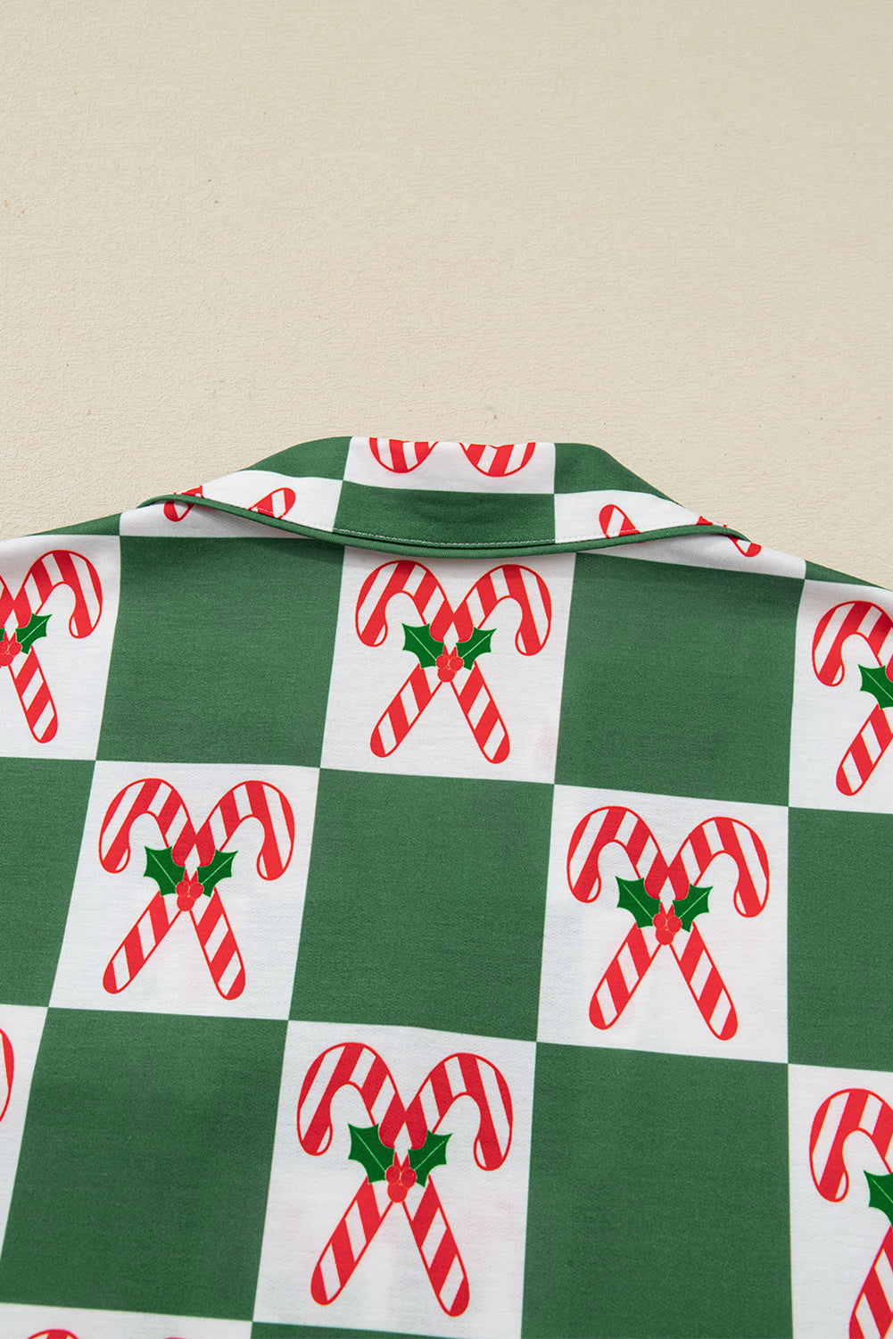 KaleaBoutique Stylish Holly Jolly Checkered Pattern 2pcs Long Pajama Set - KaleaBoutique.com