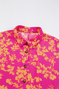 KaleaBoutique Stylish Beautiful Floral Print Drawstring Tunic Flowy Short Dress - KaleaBoutique.com