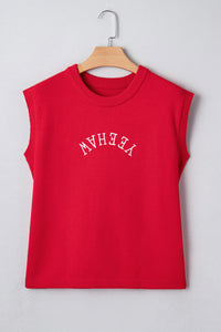 KaleaBoutique Stylish YEEHAW Embroidered Letter Loose Short Sleeve Sweater - KaleaBoutique.com