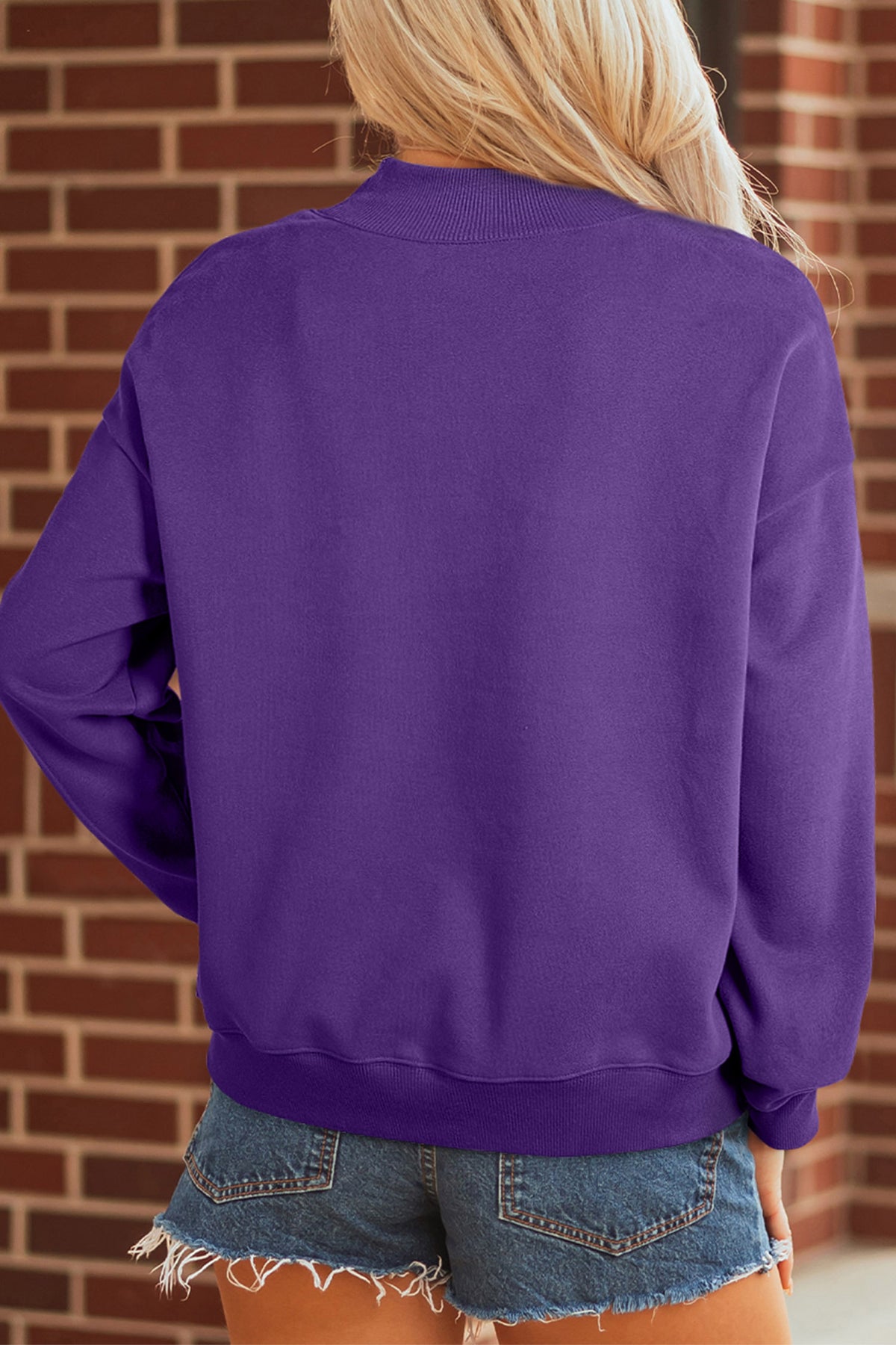 KB Tillandsia Purple Sequin Ghost Halloween Sweatshirt - KaleaBoutique.com