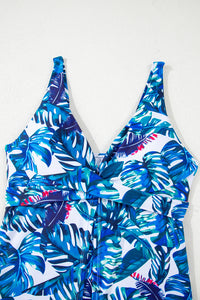KaleaBoutique Beautiful Floral Print Padded V Neck Tankini Top - KaleaBoutique.com