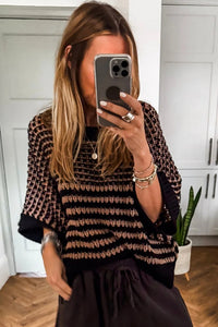 KaleaBoutique Stylish 3/4 Draped Sleeve Slouchy Sweater - KaleaBoutique.com