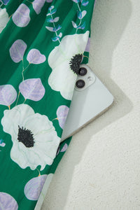 KaleaBoutique Stylish V Neck Ruffled Short Sleeve Flower Maxi Dress - KaleaBoutique.com