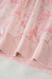 Camo Mock Neck Baggy Sweatshirt - KaleaBoutique.com