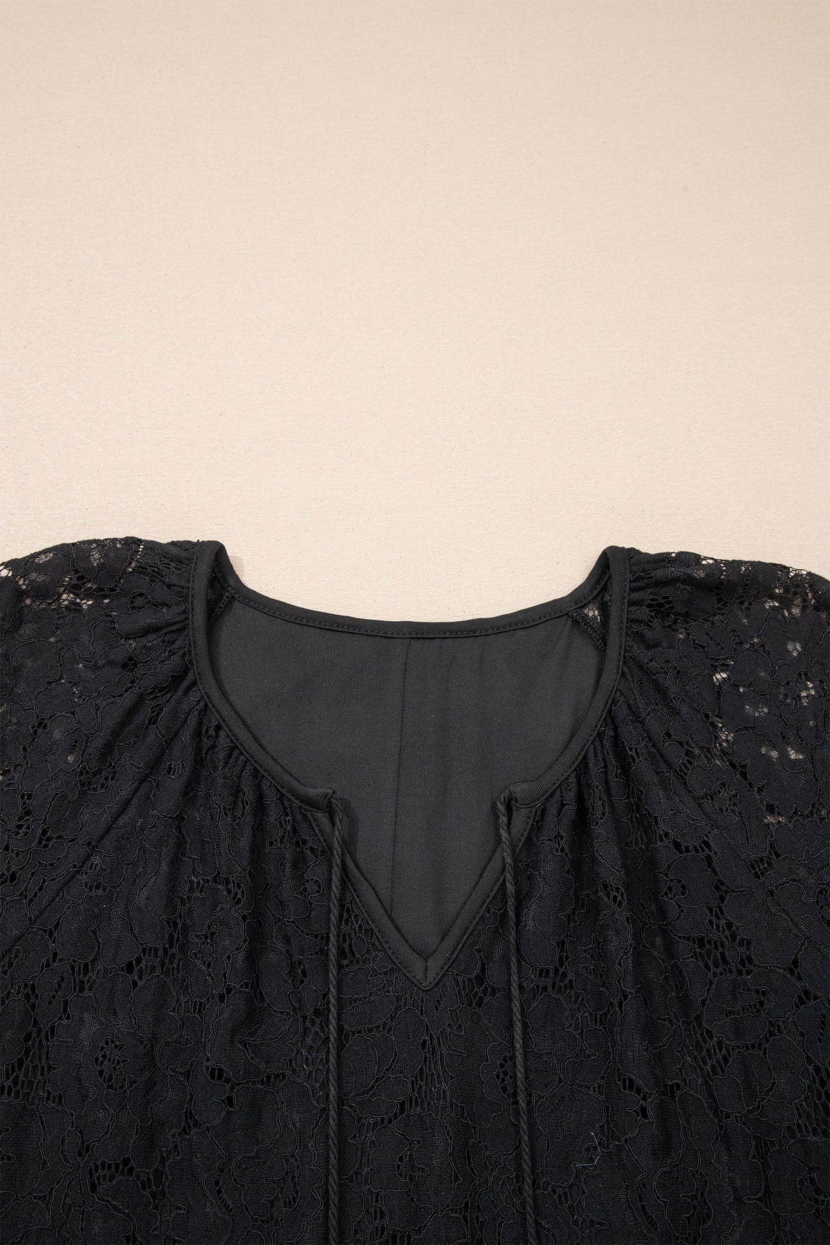 KaleaBoutique Comfortable Floral Lace Overlay Tassel Tie Short Sleeve Beach Vacation Loose Maxi Dress - KaleaBoutique.com