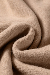 KaleaBoutique Comfortable Ribbed Trim High Neck Short Sleeve Casual Sweater - KaleaBoutique.com