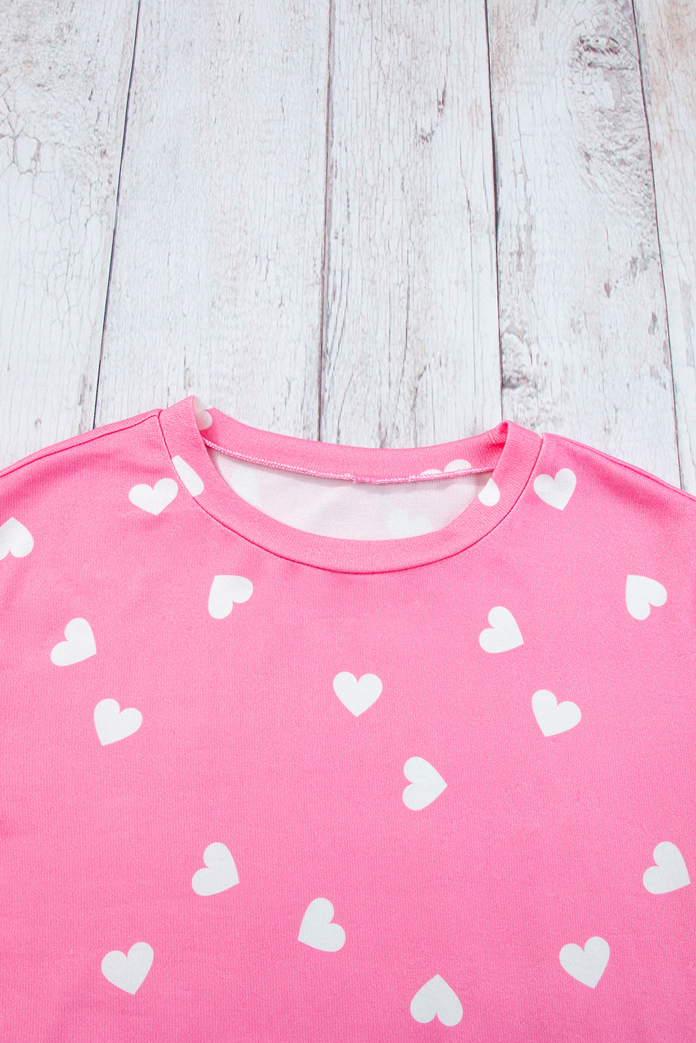 KaleaBoutique Comfortable Valentine Heart Print Long Sleeve Tee and Shorts Lounge Set - KaleaBoutique.com