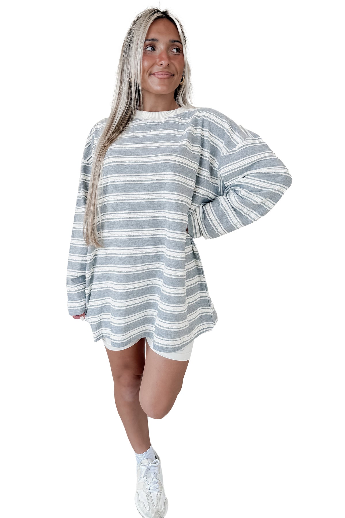 KaleaBoutique Comfortable Long Sleeve Round Neck Tunic Top - KaleaBoutique.com