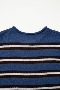 KaleaBoutique Comfortable Striped Drop Shoulder Button Cardigan - KaleaBoutique.com