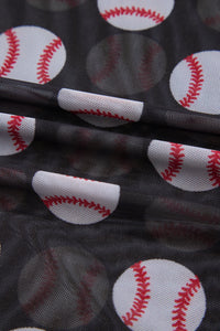 KaleaBoutique Stylish Baseball Game Day Sheer Mesh Long Sleeve Top - KaleaBoutique.com