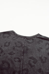 KaleaBoutique Stunning Vintage Washed Leopard T-Shirt Dress with Pockets - KaleaBoutique.com