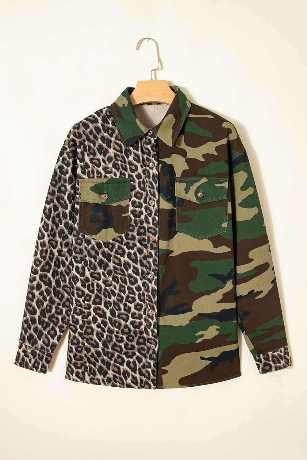 Leopard Camo Patchwork Oversize Shacket - KaleaBoutique.com