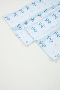KaleaBoutique Stylish Bow Star Print Tied Detail 2pcs Lounge Set - KaleaBoutique.com