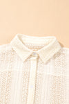 KaleaBoutique Lace Crochet Collared Tunic Oversized Shirt - KaleaBoutique.com