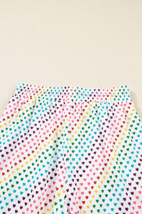 KaleaBoutique Stylish Pride Heart Print Valentines Long 2pcs Pajama Set - KaleaBoutique.com