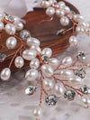 Extra Long Floral Pearl Earrings, Bridal Large Dangle Earrings, Wedding Pearl Flower Big Dangle Earrings - KaleaBoutique.com