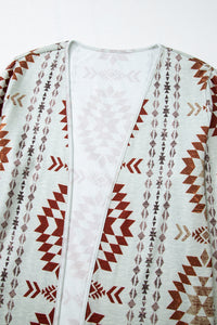 KaleaBoutique Stylish Western Aztec Printed Open Front Long Cardigan - KaleaBoutique.com