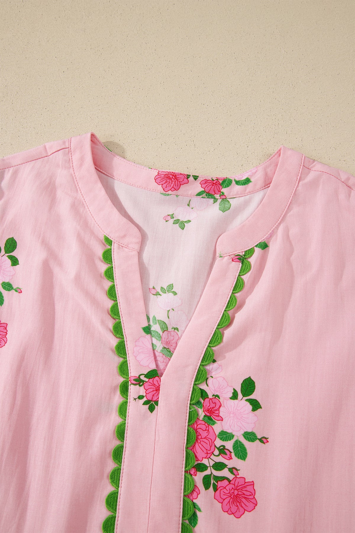 KaleaBoutique Comfortable Notched Neck Flutter Short Sleeve Floral Print Maxi Dress - KaleaBoutique.com