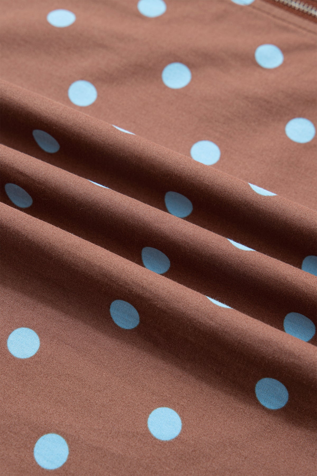 KaleaBoutique Stylish Polka Dot Print Contrast Trim V Neck Zip Up Sleeveless Dress - KaleaBoutique.com