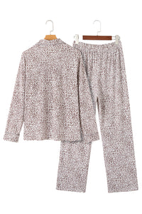 KaleaBoutique Comfortable Leopard Print Long Sleeve and Pants Pajamas Set - KaleaBoutique.com