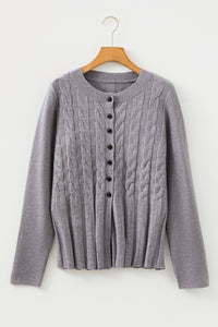 KaleaBoutique Comfortable High Cable Knit Cardigan Sweater - KaleaBoutique.com