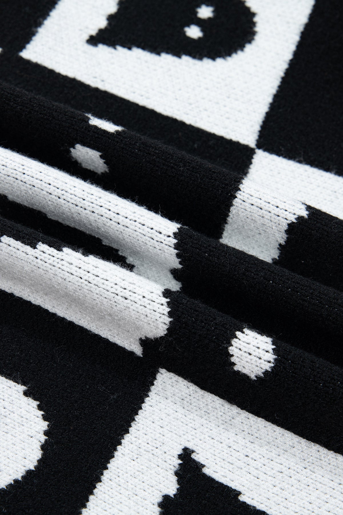 KaleaBoutique Stylish Geometric Ghost Print Drop Shoulder Knit Cardigan - KaleaBoutique.com
