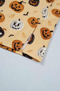 KaleaBoutique Stylish Long Sleeve Ruffle Pumpkin Face Print Two Piece Lounge Set - KaleaBoutique.com