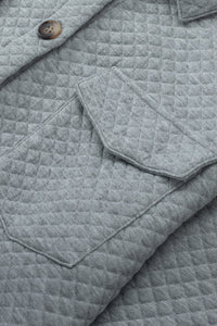 Retro Quilted Flap Pocket Button Shacket - KaleaBoutique.com
