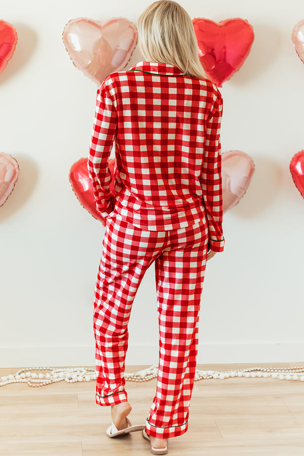 KaleaBoutique Stylish Christmas Plaid Print Shirt and Pants Pajama Set - KaleaBoutique.com