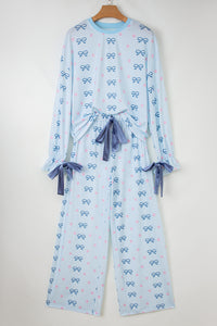 KaleaBoutique Stylish Bow Star Print Tied Detail 2pcs Lounge Set - KaleaBoutique.com