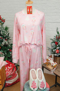 KaleaBoutique Stylish Christmas Tree Nutcracker Print 2pcs Lounge Pant Set - KaleaBoutique.com