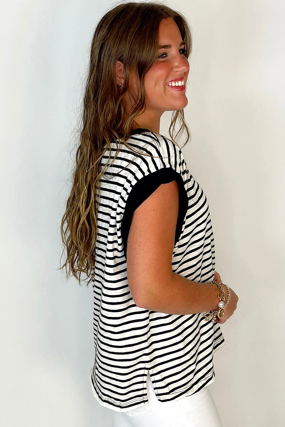 Chest Pocket Patch Round Neck Tank Top - KaleaBoutique.com